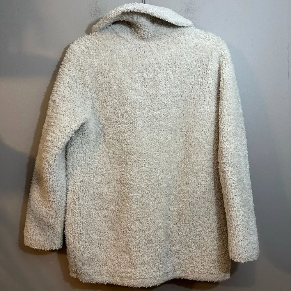 Barefoot Dreams Soft Cream Teddy Button Up Jacket Size XS - Picture 3 of 8